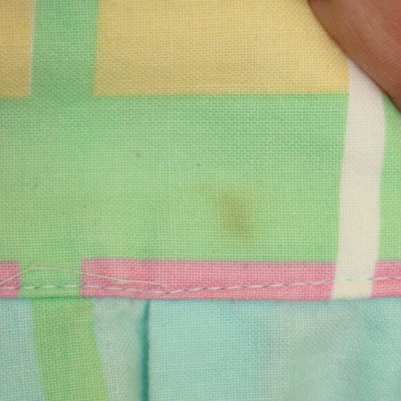 Vintage 1980s Skirt With Pockets, Pastel Windowpane Check A Line - Picture 10 of 10